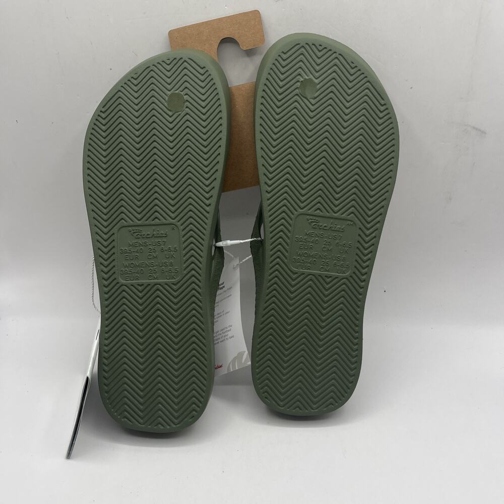 Archies Flip Flops Sandals Unisex Olive Green Arch Support Sz US M 7 W 8 NWT - Picture 4 of 8